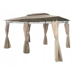 Cort Pavilion 3x4m pentru Curte sau Gradina cu Pereti laterali, Bej