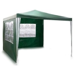 Pavilion de gradina, 3 x 3 m, 2 pereti laterali, Plonos, Verde