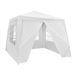 Pavilion de gradina, 3x3 m, 4 pereti laterali cu ferestre, Alb