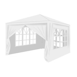 Pavilion de gradina, 3x3 m, 4 pereti laterali cu ferestre, Alb