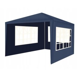 Pavilion gradina, 3x3x2,5 m, cu 3 pereti laterali, albastru