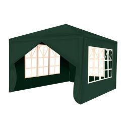 Pavilion gradina, 3x3x2,5 m, cu 4 pereti laterali, verde inchis
