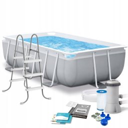 Piscina Intex Prism Frame 26784 cu cadru metalic 300 x 175 x 80cm, sistem de filtrare inclus