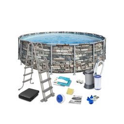 Piscina cu cadru metalic rotund, Bestway, 11 in 1, 549 x 132 cm