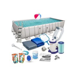 Piscina cu cadru metalic, Bestway, 18 in 1, 56474-17W1, 732 x 366 x 132 cm