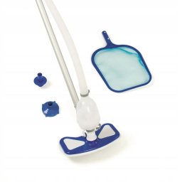 Kit intretinere piscina Bestway, aspirator + perie + plasa, 279cm