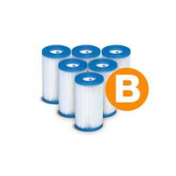 Set 6 filtre pentru pompa piscina, tip B, Intex