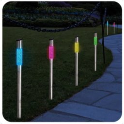 Lampa solara LED, tip Lava Lamp, RGB, pentru curte 69,5 cm