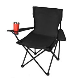 Scaun pliant pentru pescuit, camping, 80x44x80 cm, metal, negru