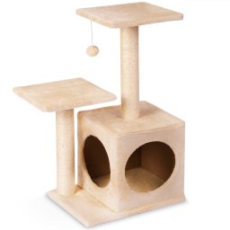 Ansamblu de joaca din sisal pentru pisici Pethaus, inaltime 74 cm, Crem