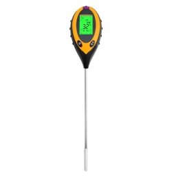 Tester pH şi umiditate sol, 4 in 1 pH, intensitate luminoasa, temperatura solului