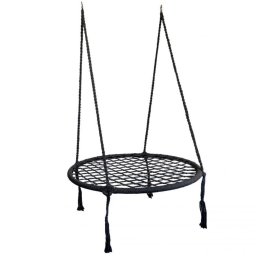 Leagan Suspendat tip Cuib pentru Curte sau Gradina Diametru 80cm, negru