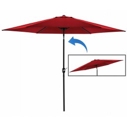 Umbrela gradina cu inclinatie, diametru 3 m, inaltime 245 cm, rosie