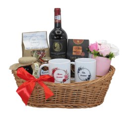 Cos cadou de Paste pentru Parinti, produse naturale, 9 piese - ILIF303064