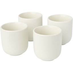 Set 4 cani espresso, Seasons, 42FEB230450, 90 ml, 6.2x5.8 cm, Ceramica, Alb
