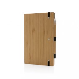 Agenda + Pix, Everestus, 42FEB231424, A5, Dictando, Coperta standard, 70 file, 21x13x1.3 cm, Bambus, Hartie, Maro