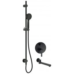 ARNIKA Set de duș incastrat cu pipa de umplere a cazi finisaj negru NAC_N9QA