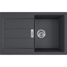 Chiuveta S2D 611-78, Tectonite, 780x500mm, adancime Cuva 200mm, Negru
