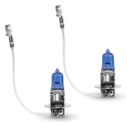 Set de 2 becuri Halogen H3 - 100W + 110% intensitate Alb Xenon