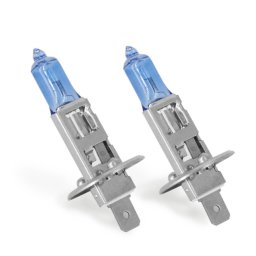 Set de 2 becuri Halogen H1 - 55W + 50% intensitate Alb Xenon