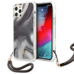 Husa Husa de protectie Guess TPU Marble pentru iPhone 12 Pro Max, Gri