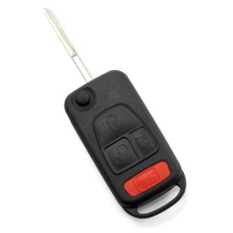 Mercedes Benz - Carcasa tip cheie briceag cu 3 butoane, buton panica, lama 2 "piste