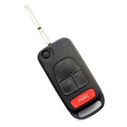 Mercedes Benz - Carcasa tip cheie briceag cu 3 butoane, buton panica, lama 4 "piste