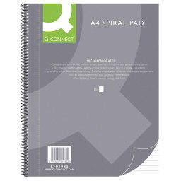 Caiet cu spirala, A4, 80 file - 70g/mp, 4 perf., coperti carton, Q-Connect - dictando
