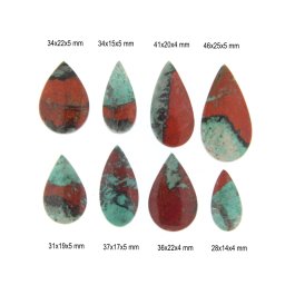 Cabochon Cuprit Natural - Picatura - 28-46 x 14-25 x 4-5 mm - 1 Buc