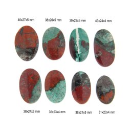 Cabochon din Cuprit Natural - Oval - 31-40 x 20-27 x 3-5 mm - 1 Buc