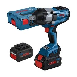 Bosch - GDS 18V-1050 H - Masina de insurubat cu impact cu 2 acumulatori, Li-Ion, 18 V, 8 Ah, patrat 3/4 inch, 1050 Nm, M10-M24, valiza speciala