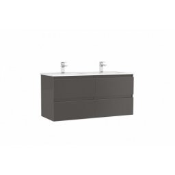 Set mobilier suspendat cu 4 sertare Gala Daily cu lavoar 120cm,antracit lucios