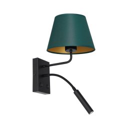 Lampă de perete ARDEN 1xE27/60W+1xG9/8W/230V verde/auriu