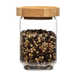 Klarstein Recipient de depozitare, cu capac de bambus, 250 ml, stivuibil, etanș (BW-10273-002)