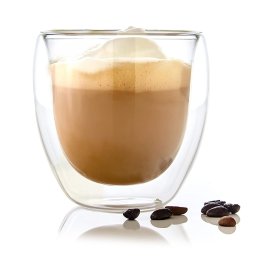 Bambuswald Pahar pentru cafea, 240 ml, lucrate manual, sticlă borosilicată (BW-10272-002)