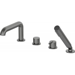 SILIA Baterie cu montaj pe cadă - 4 orificii cu set de dus BQS_D14M Finisaj: titan