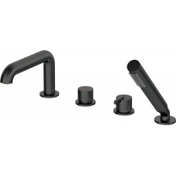 SILIA Baterie cada cu 4 orificii - set de dus BQS_N14M Finisaj: negru