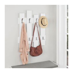 Cuier de perete WAVE 81x64 cm alb