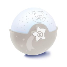 Veioză cu proiector pentru copii 3xAA gri Infantino