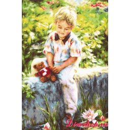 Set goblen de cusut, cu diagrama, Cei mai buni prieteni, 22x33 cm