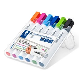Set 6 marker whiteboard Staedtler Lumocolor