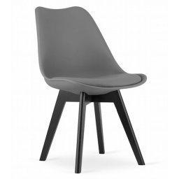Scaun bucatarie/living, Artool, Mark, PP grafit, picioare negre, 49x55.5x82.5 cm
