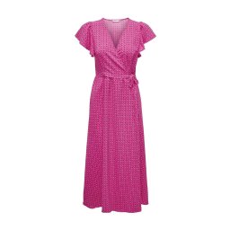 ONLY Rochie Onlnaomi S/S Midi Wrap Dress Ptm 15284587 18-2336 TCX very berry