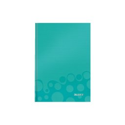 Caiet de birou LEITZ Wow, A5, coperta dura, matematica - turcoaz metalizat