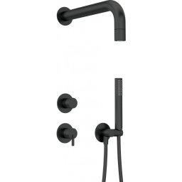 SILIA Set de duș incastrat NQS_N9XK Finisaj: negru
