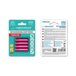 Esperanza EZA102R Baterii reîncărcabile Ni-MH AAA 1000MAH x4