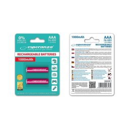 Esperanza EZA101R Baterii reîncărcabile Ni-MH AAA 1000MAH 2PCS.