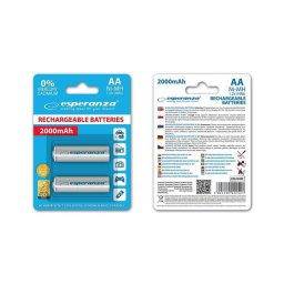 Esperanza EZA103W Baterii reîncărcabile Ni-MH AA 2000MAH x2