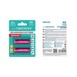 Esperanza EZA103R Baterii reîncărcabile Ni-MH AA 2000MAH x2