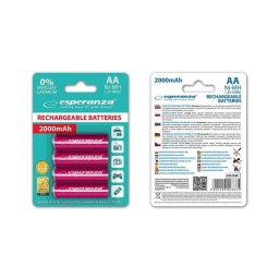 Esperanza EZA104R Baterii reîncărcabile Ni-MH AA 2000MAH x4